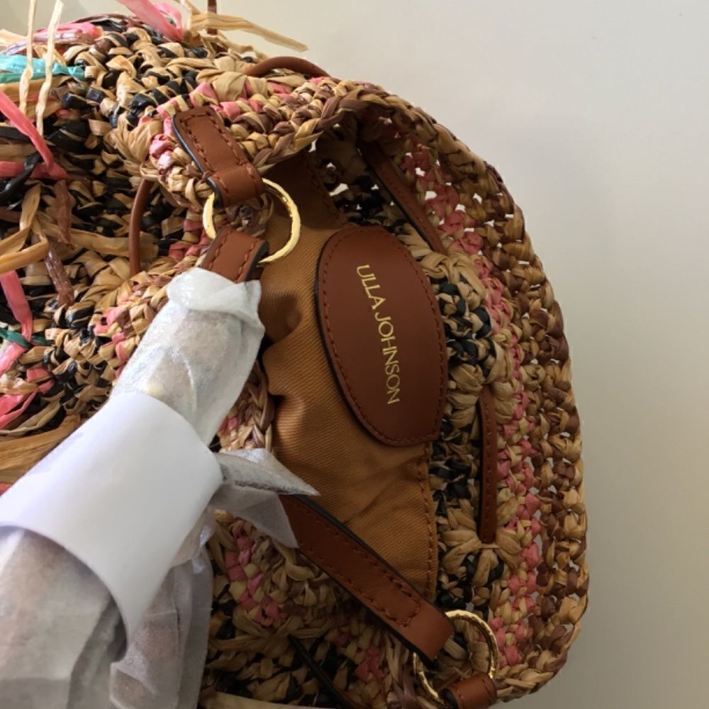 Ulla Johnson Gigi Fringe Brown Drawstring Bag NWT - Picture 8 of 13